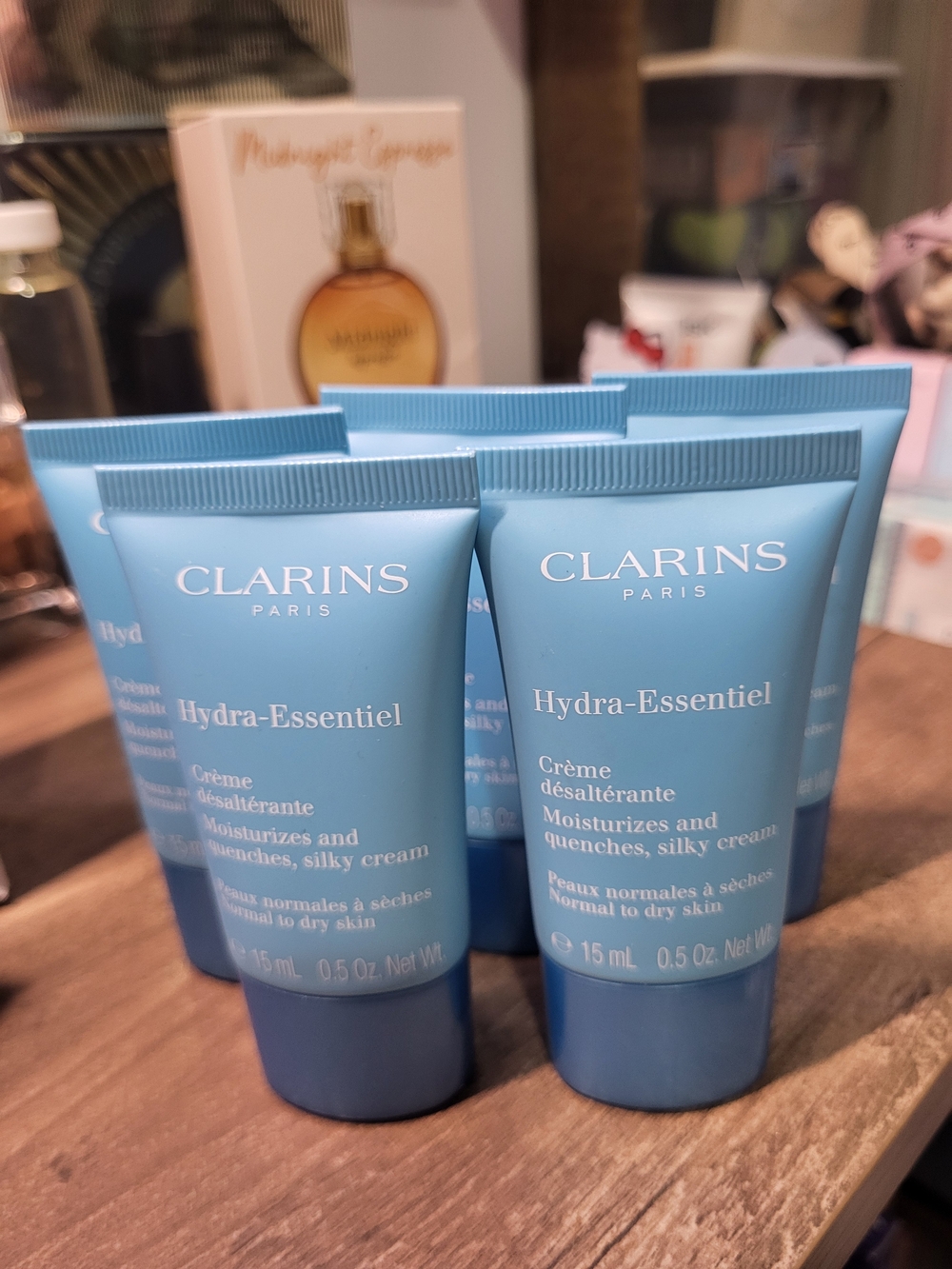 Clarins Hydra-Essentiel Moisturizer Tube X5 0.5 Oz